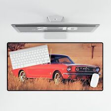 Vintage Car Wall Decor 1965 Red Ford Mustang Desk Mats Mouse Pad Big Mouse Pad picture