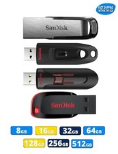 Sandisk Flash Drive 16GB 32GB 64GB 128GB 256GB 512GB Blade Glide Ultra Flair lot picture