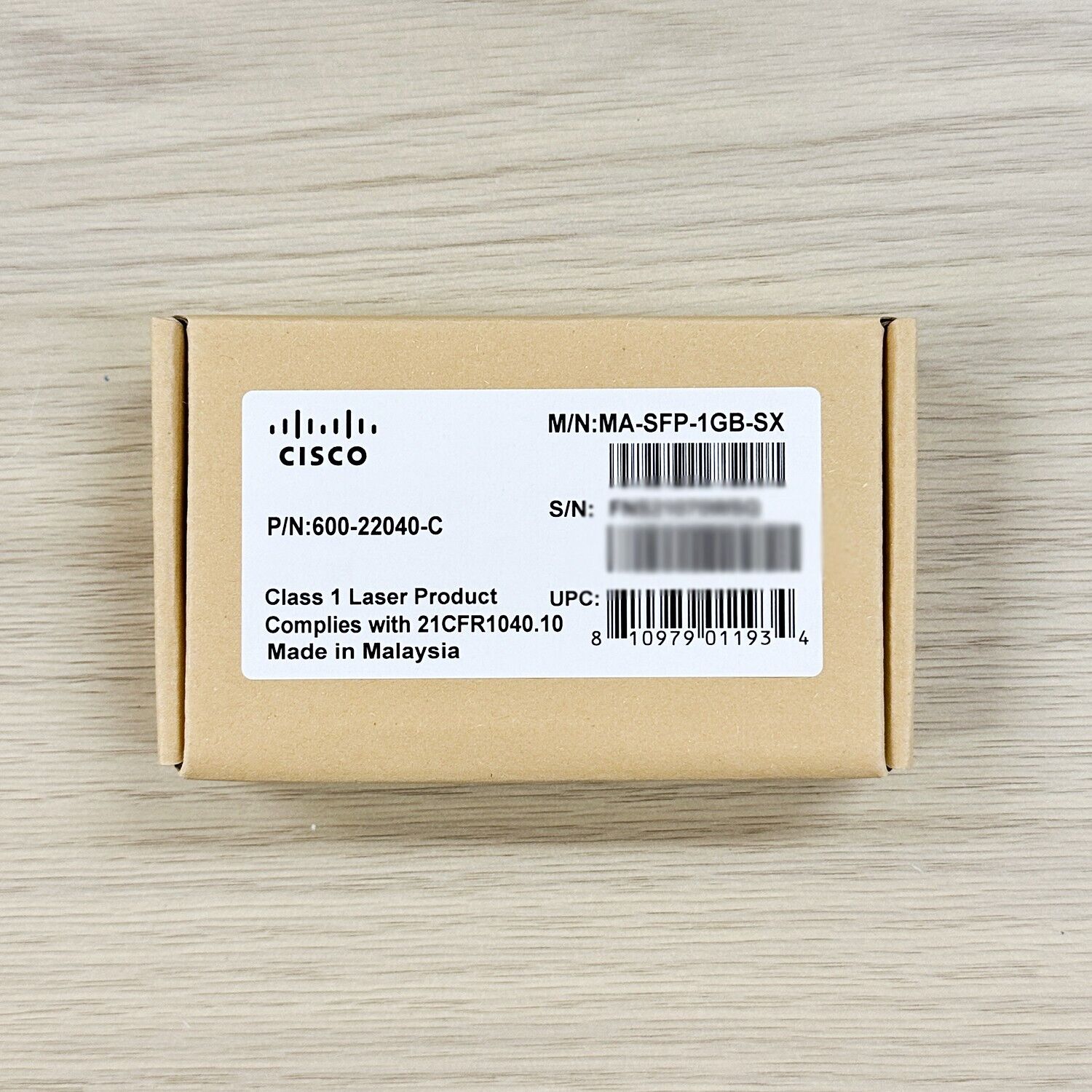 Cisco Meraki MA-SFP-1GB-SX 1000BASE-SX SFP Transceiver Module