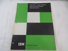 Vintage IBM Inventory Management Program Control Manual 1967 picture
