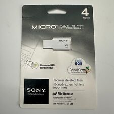 Sony Micro Vault White 4 GB USB Flash Drive USM4GM/WCQ Windows PC Mac Macintosh picture