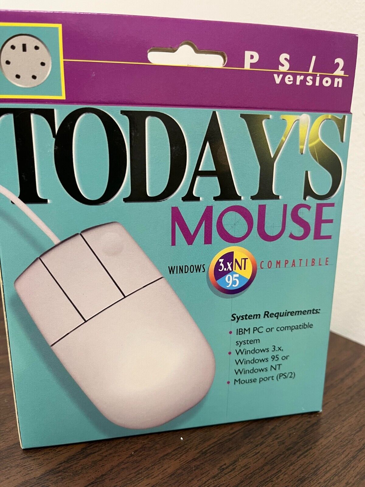 Vintage Computer Mouse - Todays Mouse - Windows 95 P S/2