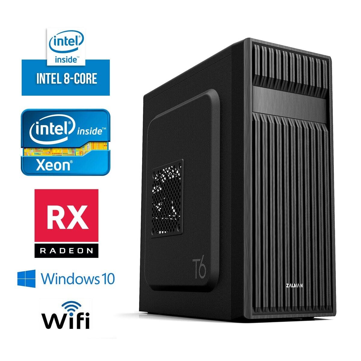 💰 Best Budget Gaming PC - Intel 8-CORE, RX 480, 16GB, 256GB SSD, WIFI, WIN 10