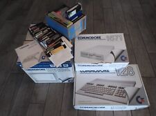 COMMODORE 128 VINTAGE COMPUTER with DISK DRIVE & MONITOR COMPLETE WORKING SYSTEM picture