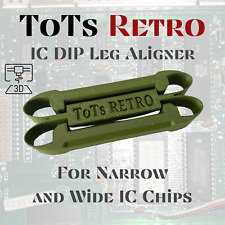 IC DIP Leg Aligner Green For Vintage 8-Bit Chips, Commodore 64, 128 & more picture