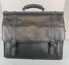 Kenneth Cole New York 520115 Vintage Black Laptop Briefcase Messenger Bag picture