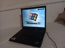 Vintage IBM Thinkpad R50 Retro Gaming Laptop Windows 98 SE operating system DVD picture